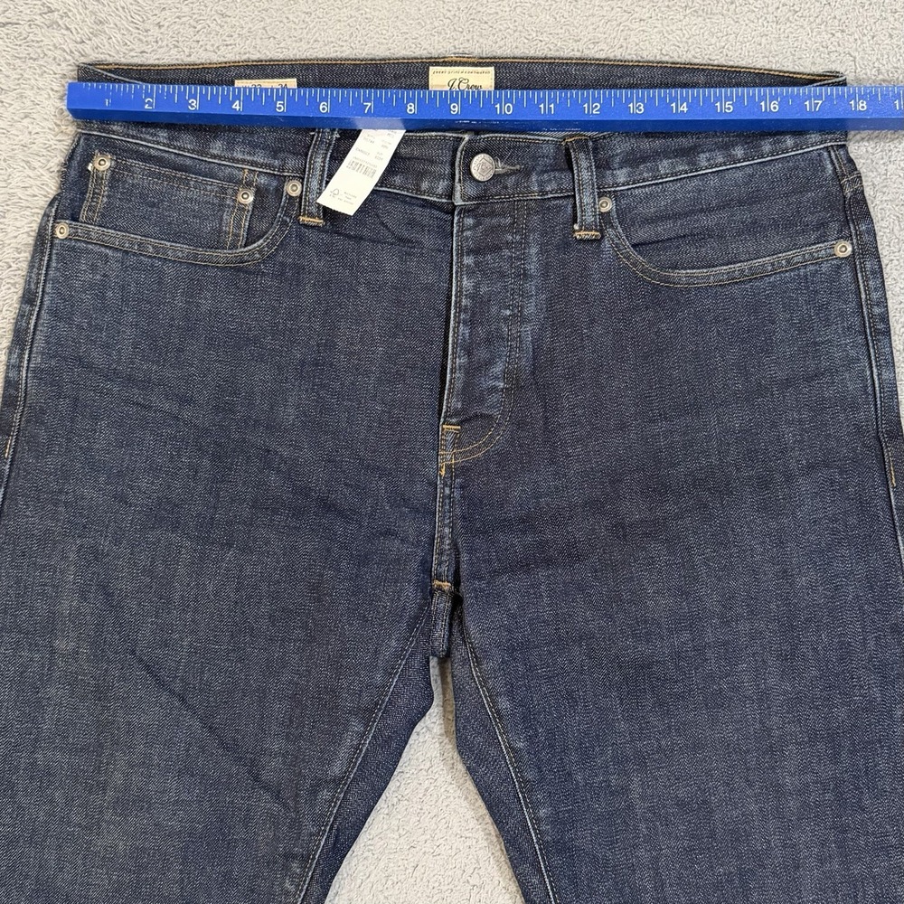 *READ* J Crew 484 35x34 Slim Fit Japanese Redline Selvedge Button Fly Jeans Dark - Picture 3 of 12